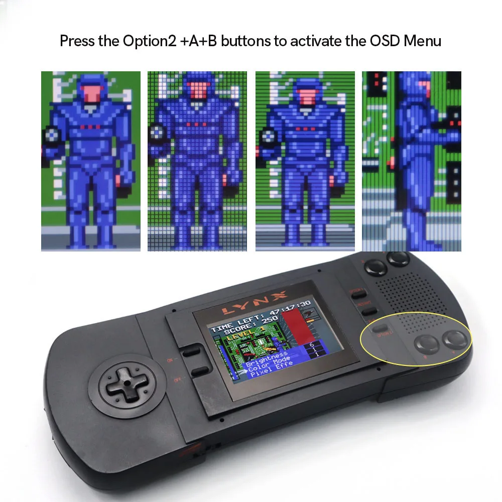 Hispeedido لـ ATARI LYNX I 640x480 3.5 "IPS LCD ريترو بكسل HD شاشة HDMI-متوافق مع وحدة تحكم ألعاب ATARI LYNX I