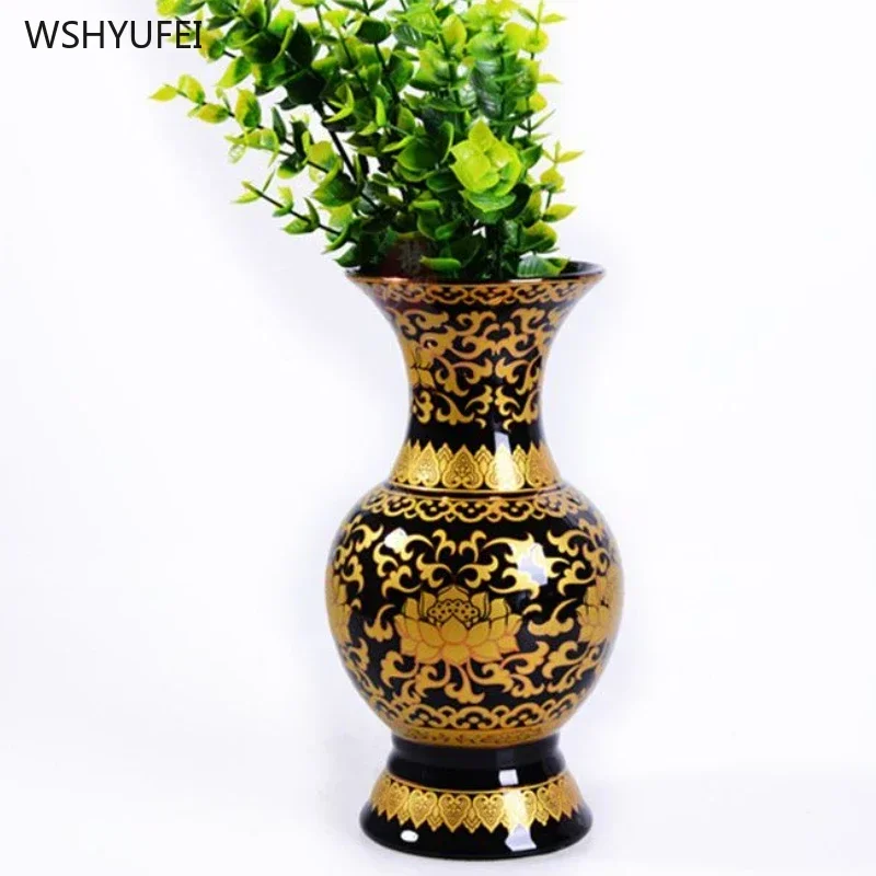 1pc ceramic vase  Buddhist temple supplies living room bedroom table temple sacrifice home decor feng shui Housewarming gift