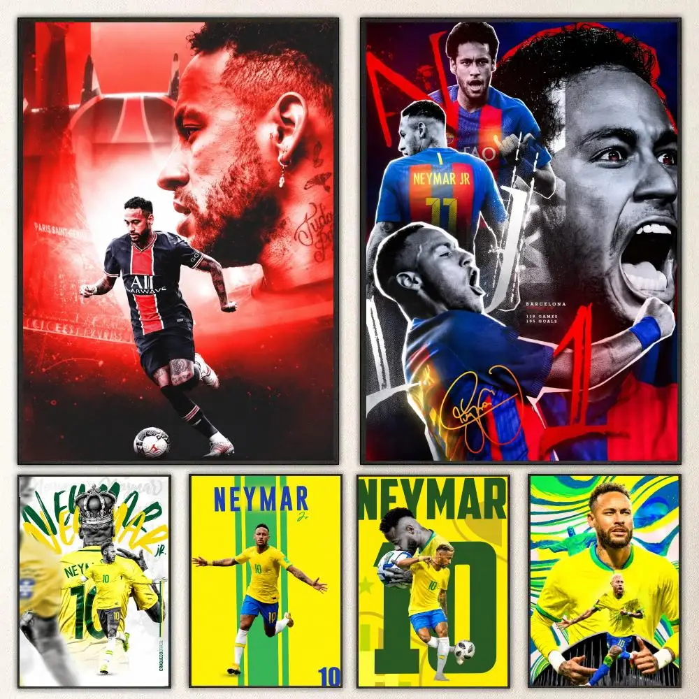 Athlete-Neymar Poster High-definition  poster stickers, suitable for bedroom, living room, home decoration