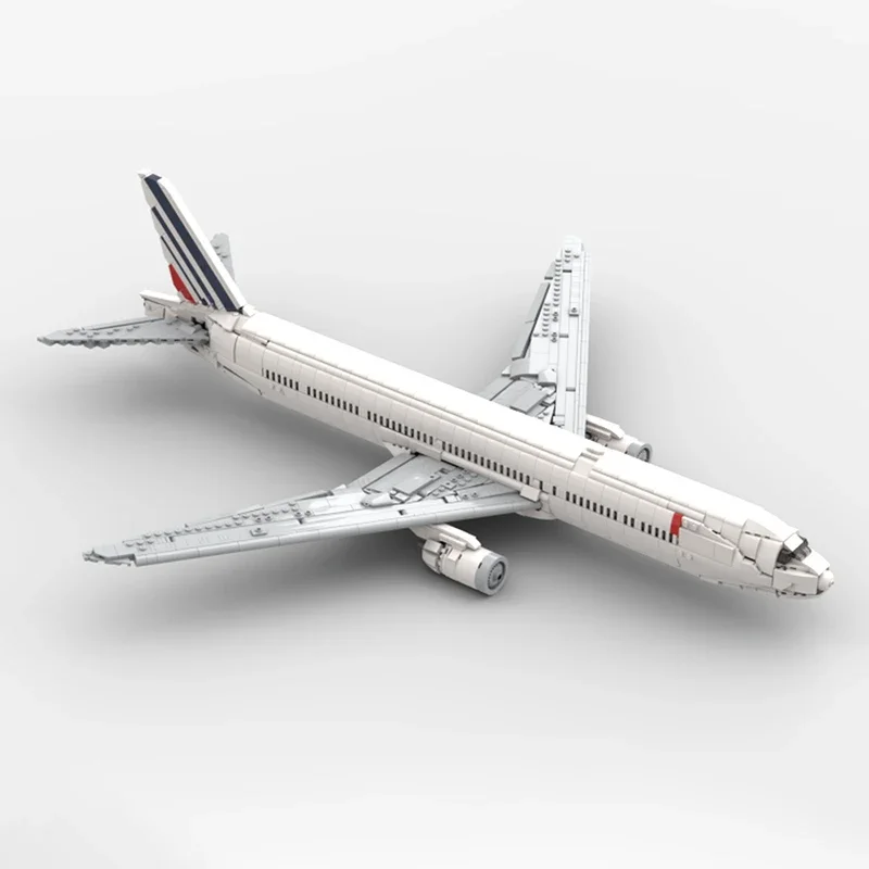 Moc Bouwstenen Air France 777-300er Technologie Modulaire Bricks Model Geschenken Kerst Speelgoed DIY Sets Montage