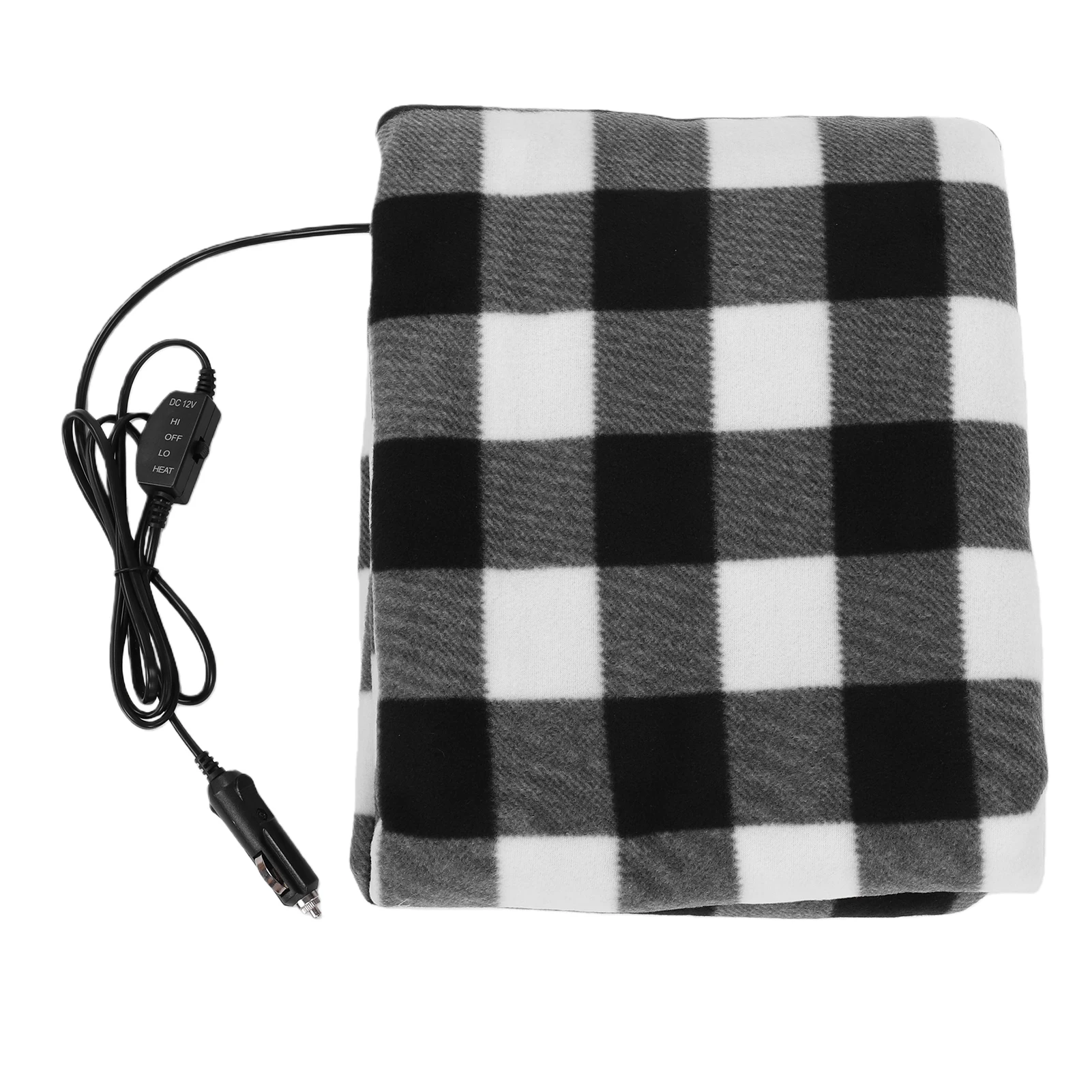12V Car Heated Blanket with 3  Settings and 4-Hour Auto-Shut-Off Portable Heated Blanket Suitable for Car Truck SUV
