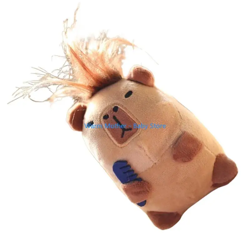 

Cartoon Plush Capybara Keyring Прекрасная фаршированная кукольная куколка подвеска детские рюкзаки украшения с снятиями стресс