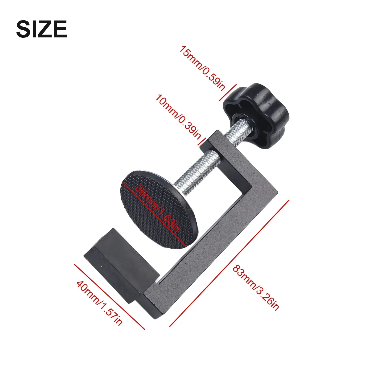 For Wood Drilling Fixing Woodworking Clamp C-Clamp G-Clamp Accessories Black Carbon Steel Replacement 10-57mm 2pcs