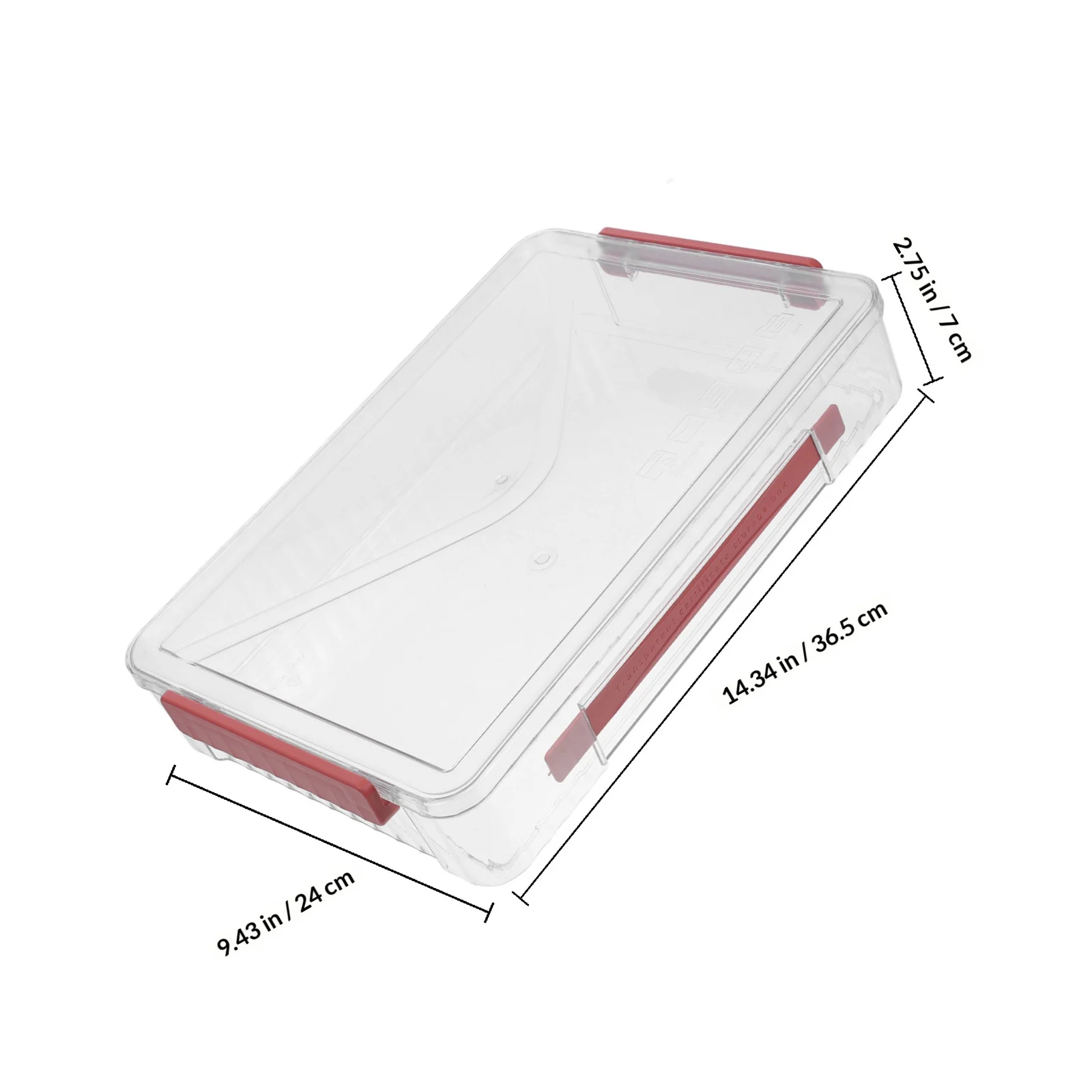 Document Storage Box Pet Transparent Flip Lid Handle Portable Certificate Organizer Clear File Box For Papers Magazines