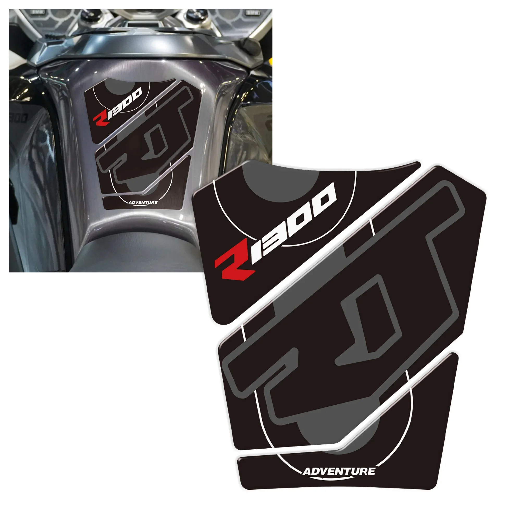 New Motorcycle Fuel Tank Pad Protector 3D Resin Sticker Decal Decoration Kit Fit R1300RT