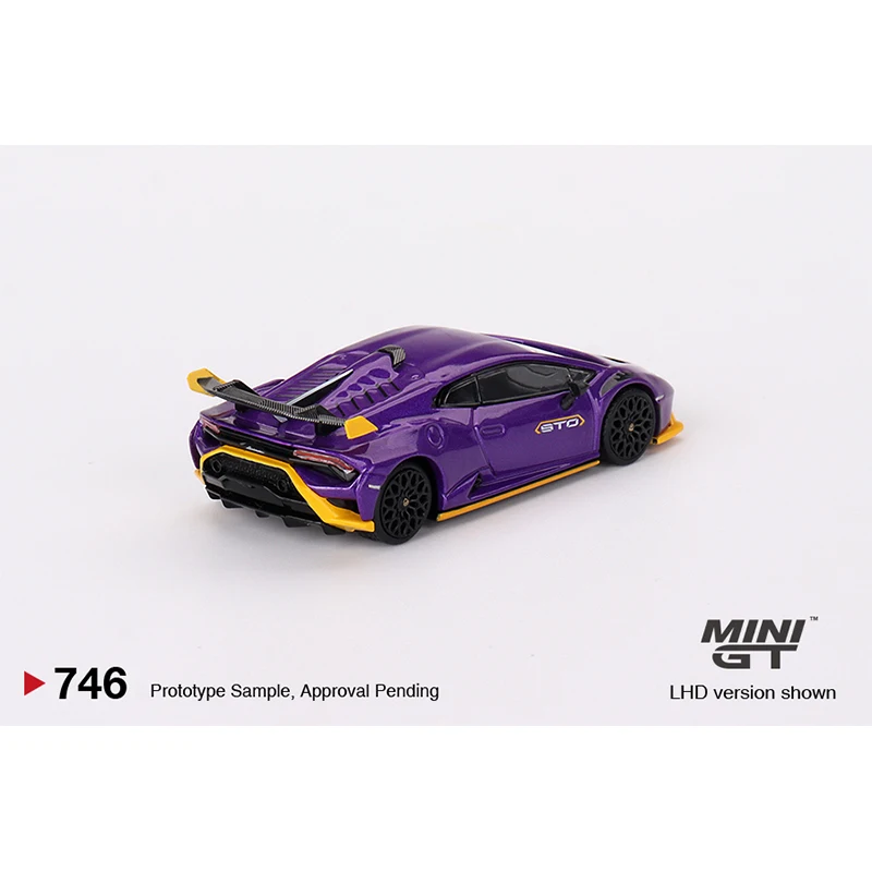 MINIGT 746 In Stock 1:64 Huracan STO Viola Pasifae Diecast Diorama Model Collection Miniature Toys