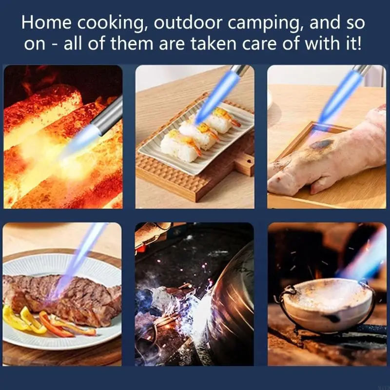 Portable Gold Copper Gas Welding Torch High Temperature Flame for BBQ Cooking Brazing image 5
