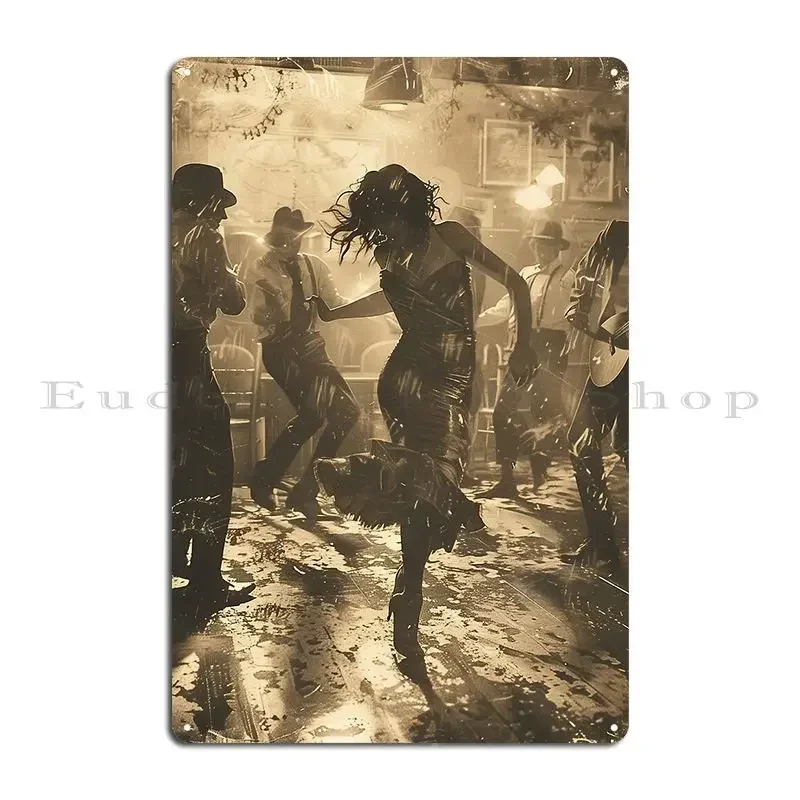 Roaring Twenties Jazz Dance Party Metal Sign Retro Printing Bar Cave Pub Customize Tin Sign Poster