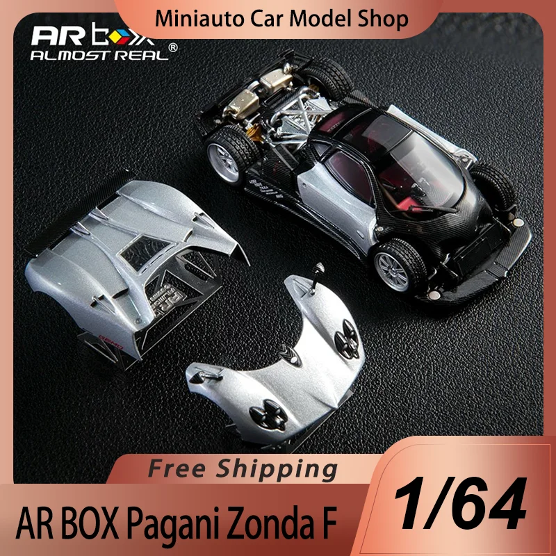 

In Stock Almost Real 1:64 Pagani Zonda F Diecast Model Italian Flag Livery Open Engine Hood Collectible Supercar Toys Boy Gifts