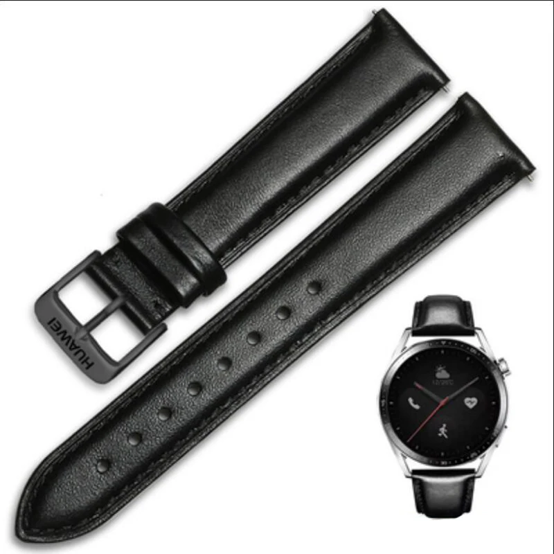 22mm Original Huawei leather Watchband For HUAWEI Watch GT2 Gt3 High-quality Strap For Huawei Watch3/watch3pro GT Bracelet Band