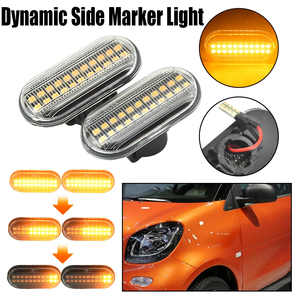 إشارة الانعطاف ضوء ليد لرينو ، علامة جانبية ، رينو كليو 1 ، 2 ، كانجو ، ميجان ، سبيس ، توينجو ، سيد ليد ، نيسان ، أوبل ، سمارت فورتو #5