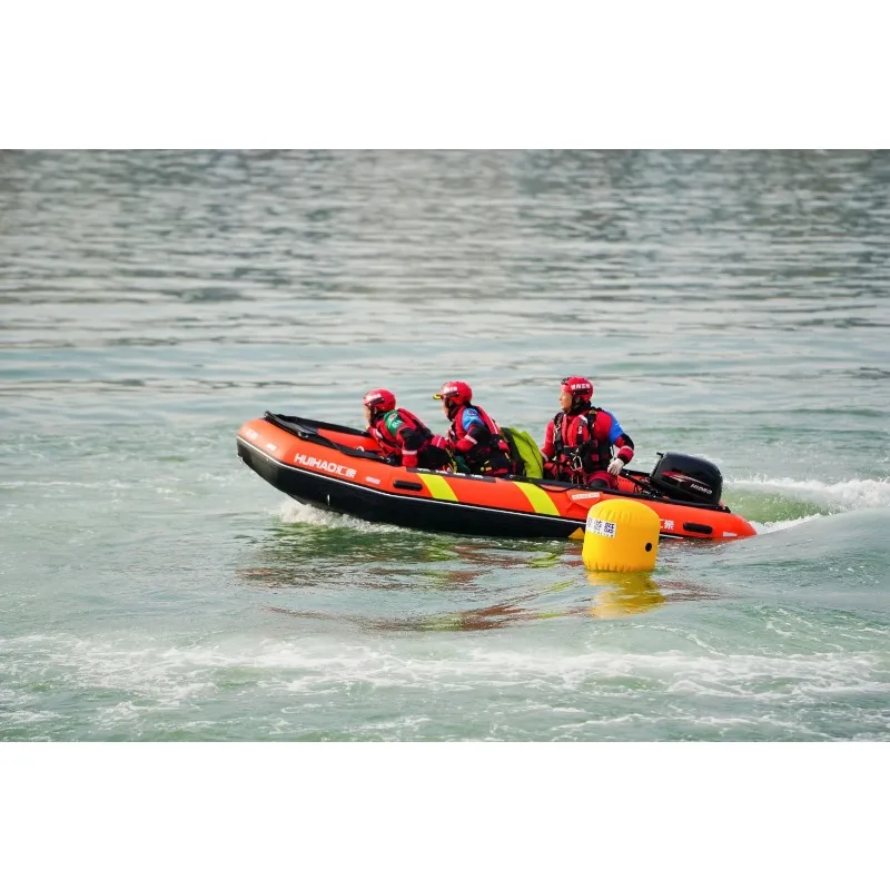 Huihao 4.2m Heavy Duty M Type Deck Floor for Water Rescue Flood Relief Material Transportation Inflatable Rescue Boat