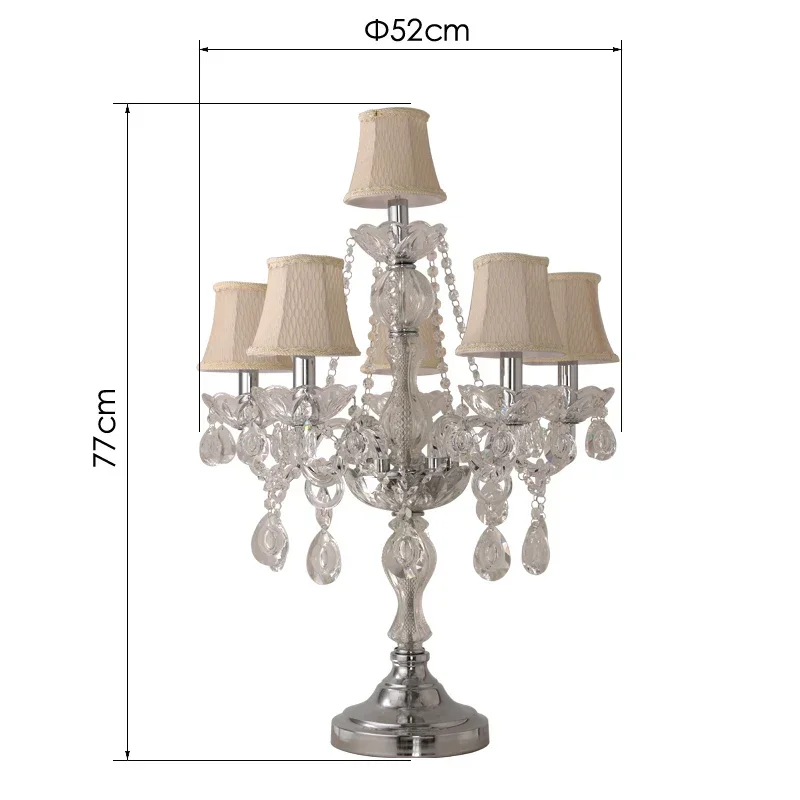 Living room crystal European style villa decoration lamps warm bedroom bedside American luxury fashion candle table lampLX102610