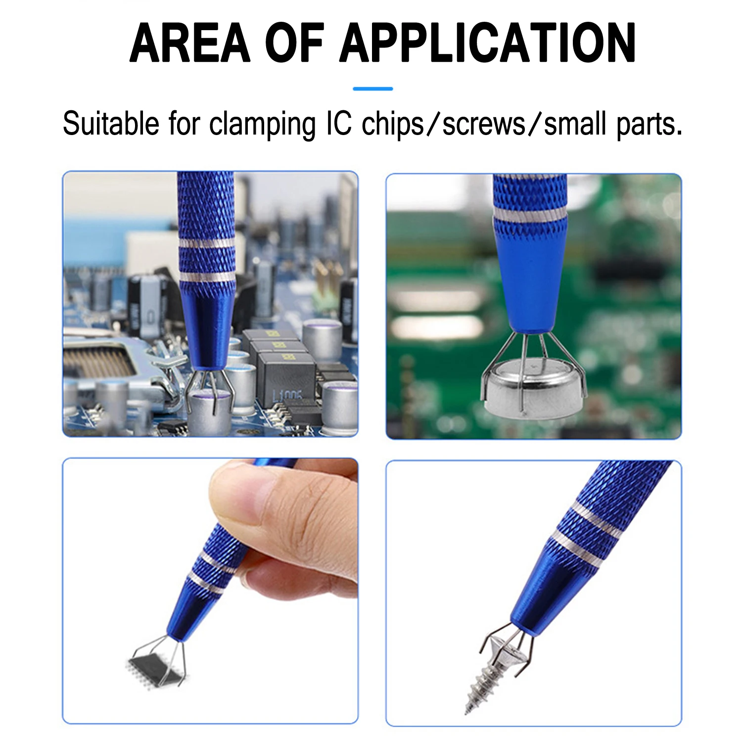 IC Extractor Four Claw Electronic Component Grabber IC Extractor Pickup BGA Chip Picker Patch IC Suck Pen Electronic RepairTools