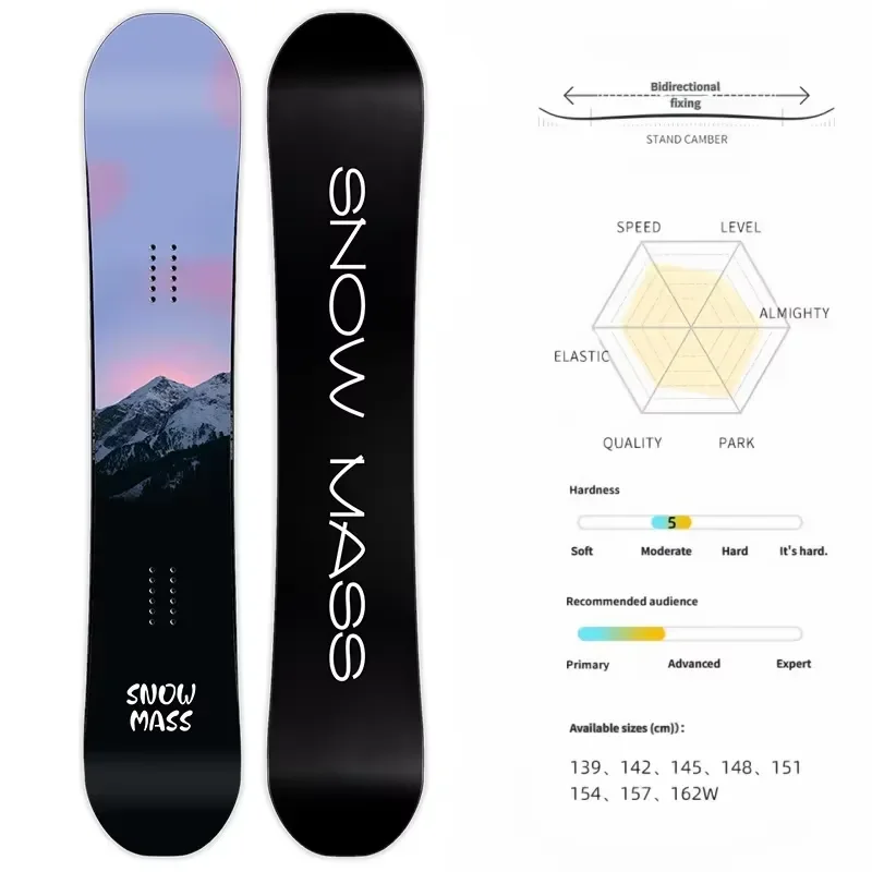 Fiberglass ABS Sandwich Poplar Women Man Winter All Mountain Twin-tip Lightweight Skiing Factory Sale Skis Professional