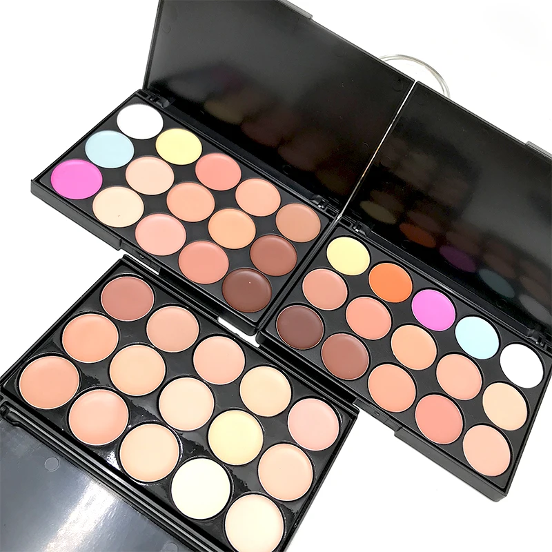 

Wholesale 15 Colors Makeup Foundation Facial Cosmetic Contour Concealer Palette with Custom Logo