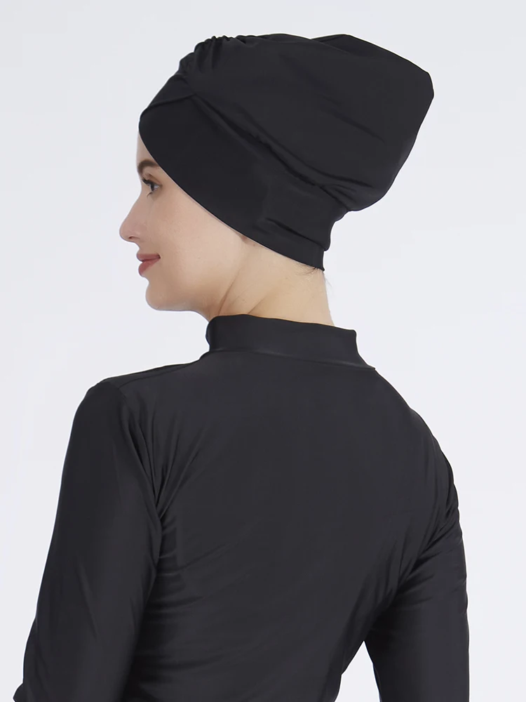 New Sporty Plain Muslim Instant Turban Hijabs Women For Swim Islamic Bandana Bonnet India Hats Female Headwrap Turbante Mujer