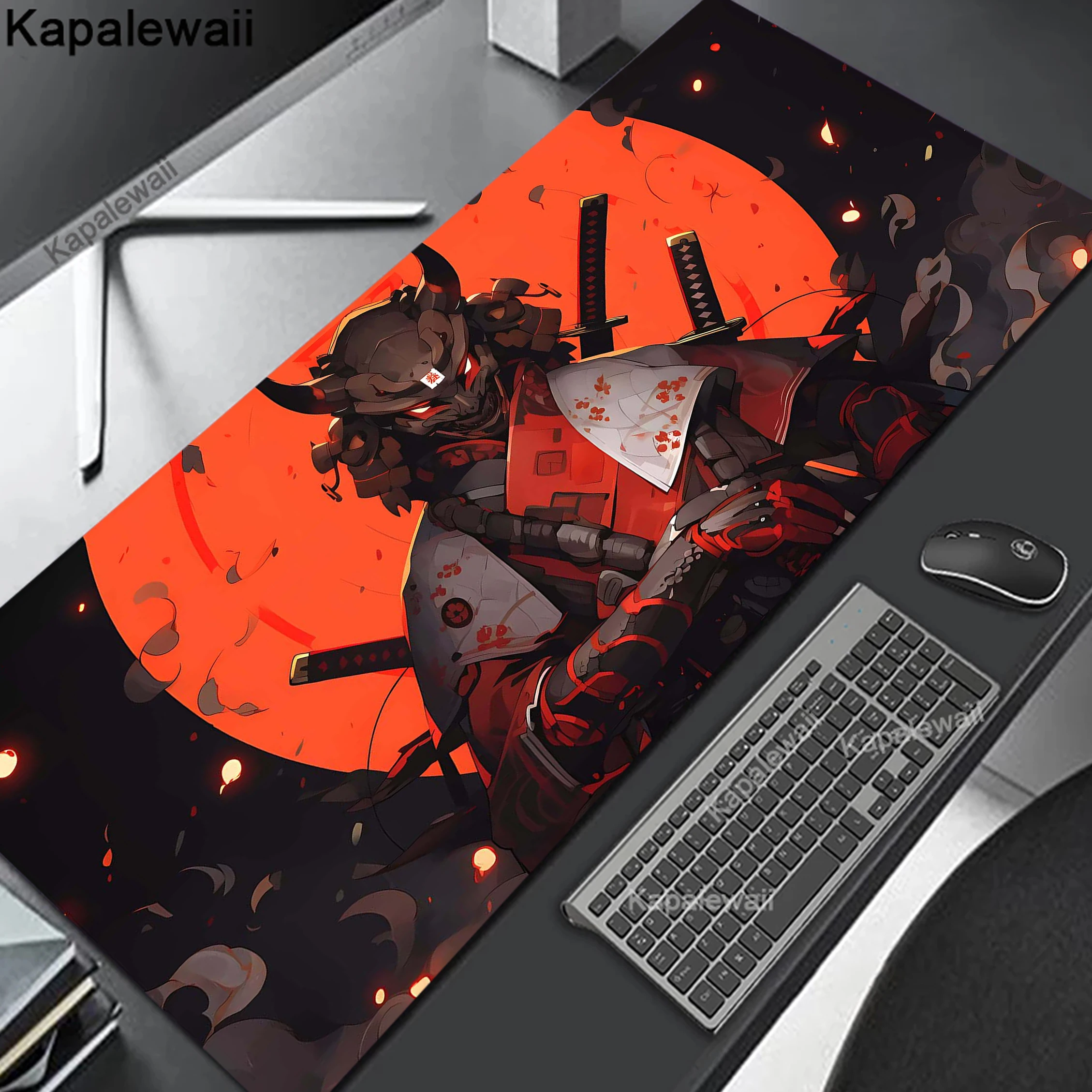 

Samurai Xxl Mouse Pad 900x400MM Non-slip Rubber Keyboard Gaming Mats Playmat Deskpad Computer And Office Mousepad Anime Gamer