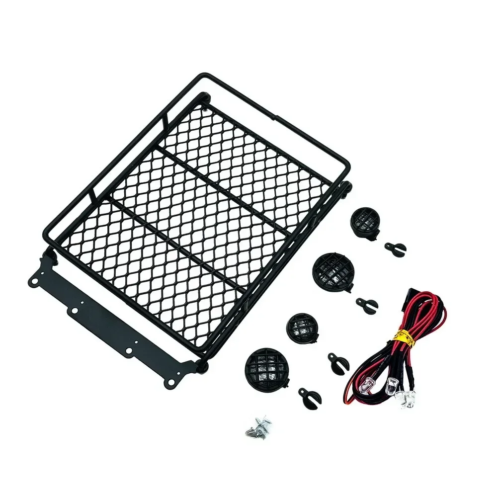 Universal Roof Racks With LED Light for 1/14 1/12 1/10 RC Crawler Car SCX10 CC01 MN D90 D91 D99 MN90 MN99S