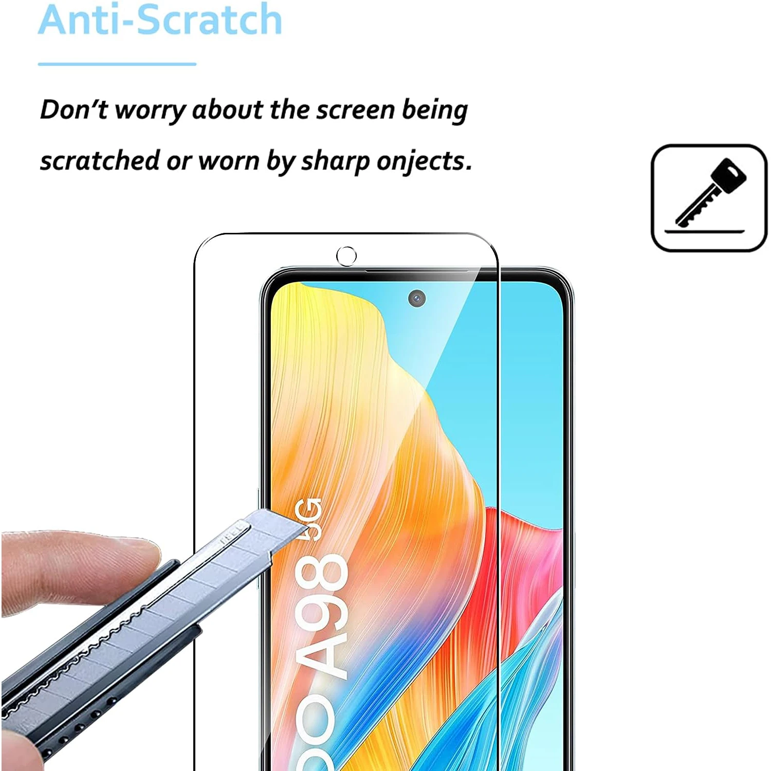 9H Screen Protector Glass For OPPO A98 5G 2/4Pcs HD Tempered Glass