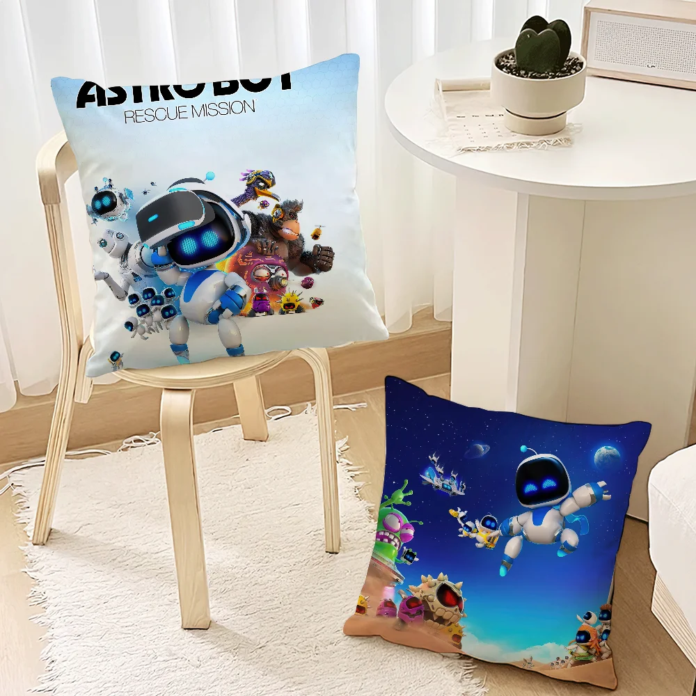 Game A-Astro Bot B Pillow Case Living Room Accent Couch Back Support Square Lounge Restful Nap Companion ﻿