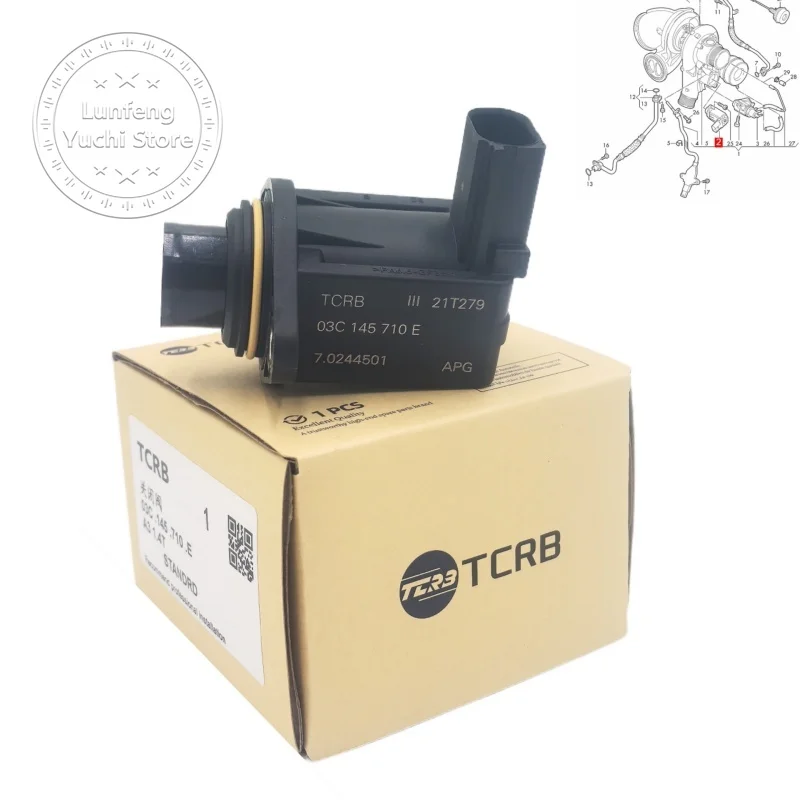 

P/N: 03C145710E - Turbocharger Turbo Cut-off Bypass Valve for Audi, Seat, Skoda, Volkswagen Golf MK6/MK5, Passat B6
