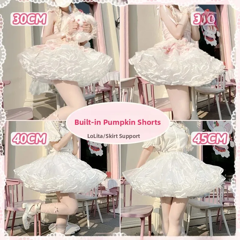 Violent Boneless Duck Butt Dog Short Lolita Half Skirt Umbrella Four Seasons Universal Pierrot Style Middle Waist Puffy Skirt