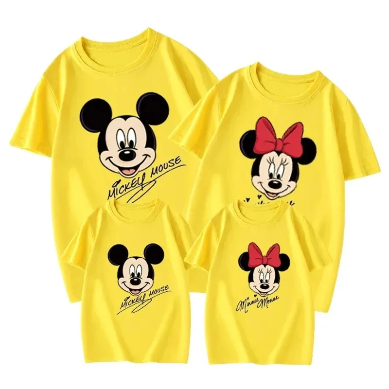 Summer Disney Trip Family Matching Outfits Mom Dad Daughter Son T-Shirt Kids Mickey Minnie T-Shirt Matching Photography T-Shirt