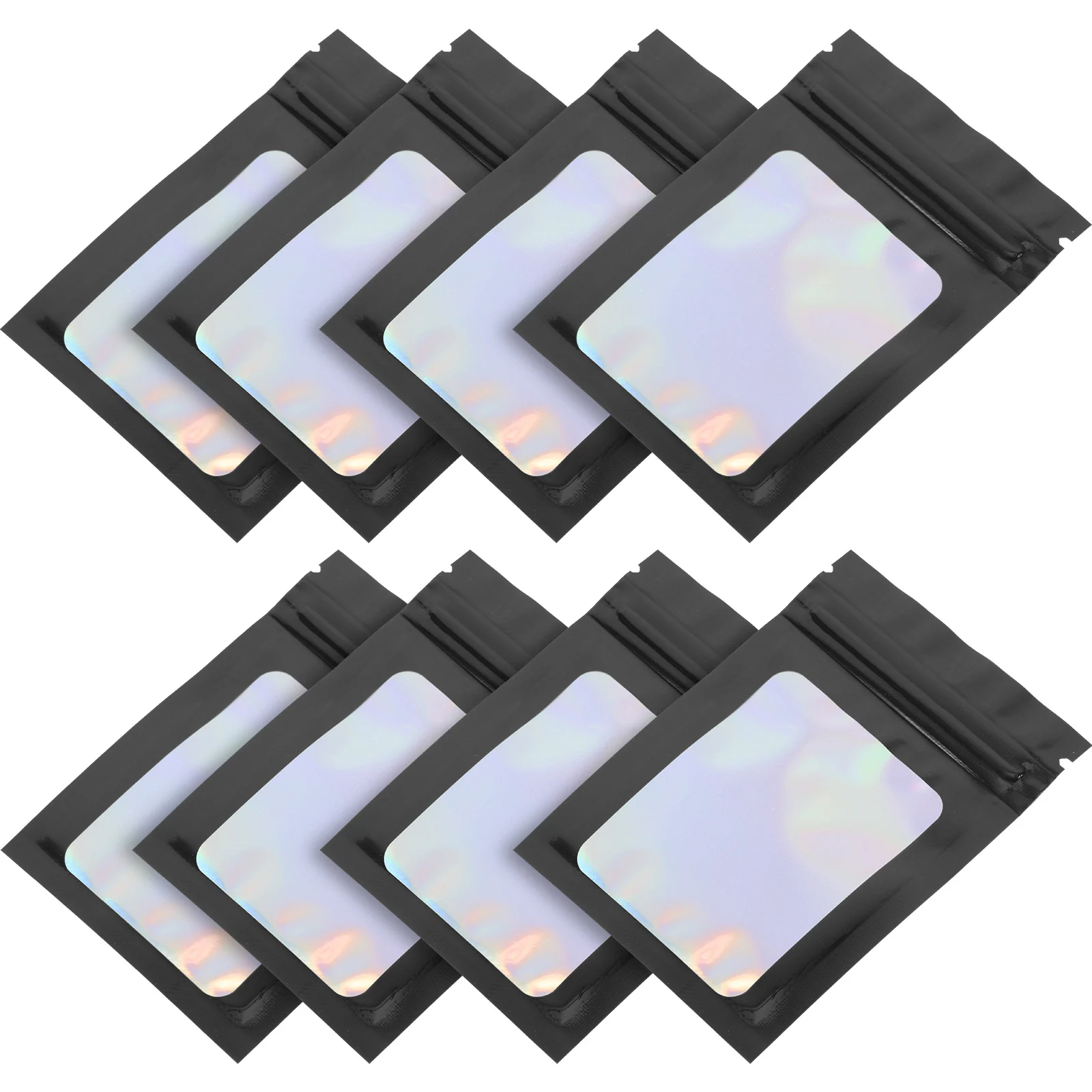 

100pcs Black Clear Self Sealing Jewelry Bags 10x7cm Colorful Gift Packaging Small Necklace Ring Storage Waterproof Dustproof