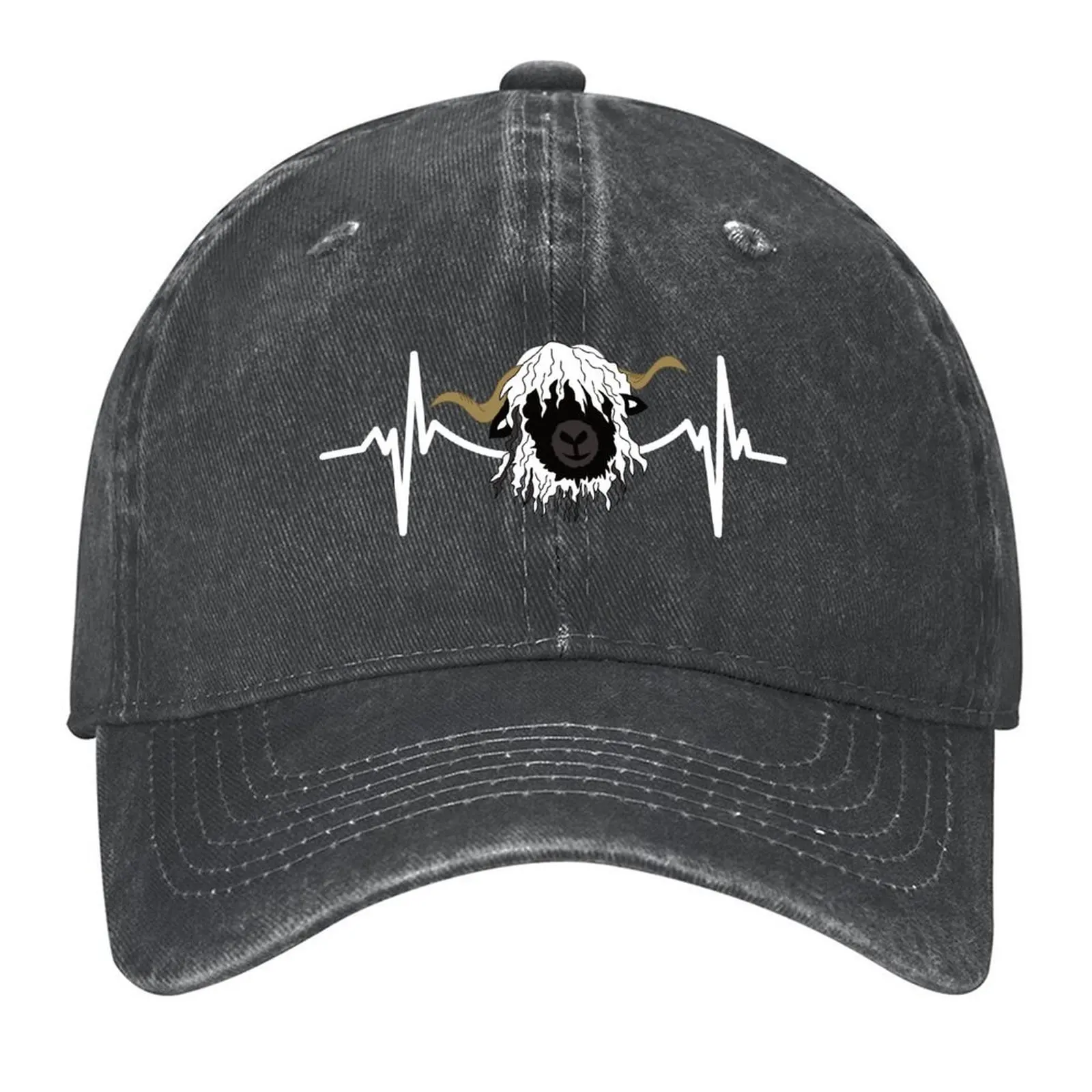 

Heartbeat Sheep Valais Blacknose Sheep Baseball Cap Icon Winter hat Male hat Hat men Hats For Men Women's