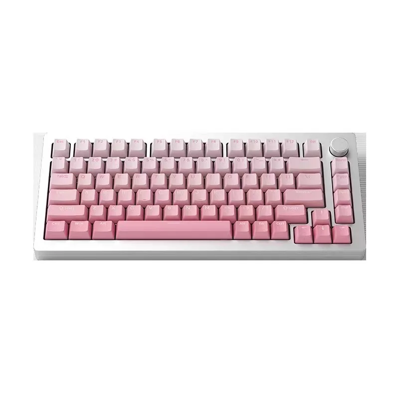 M1W full-key hot-swappable RGB gradient game mechanical keyboard PBT gradient keycap three-mode metal mechanical keyb