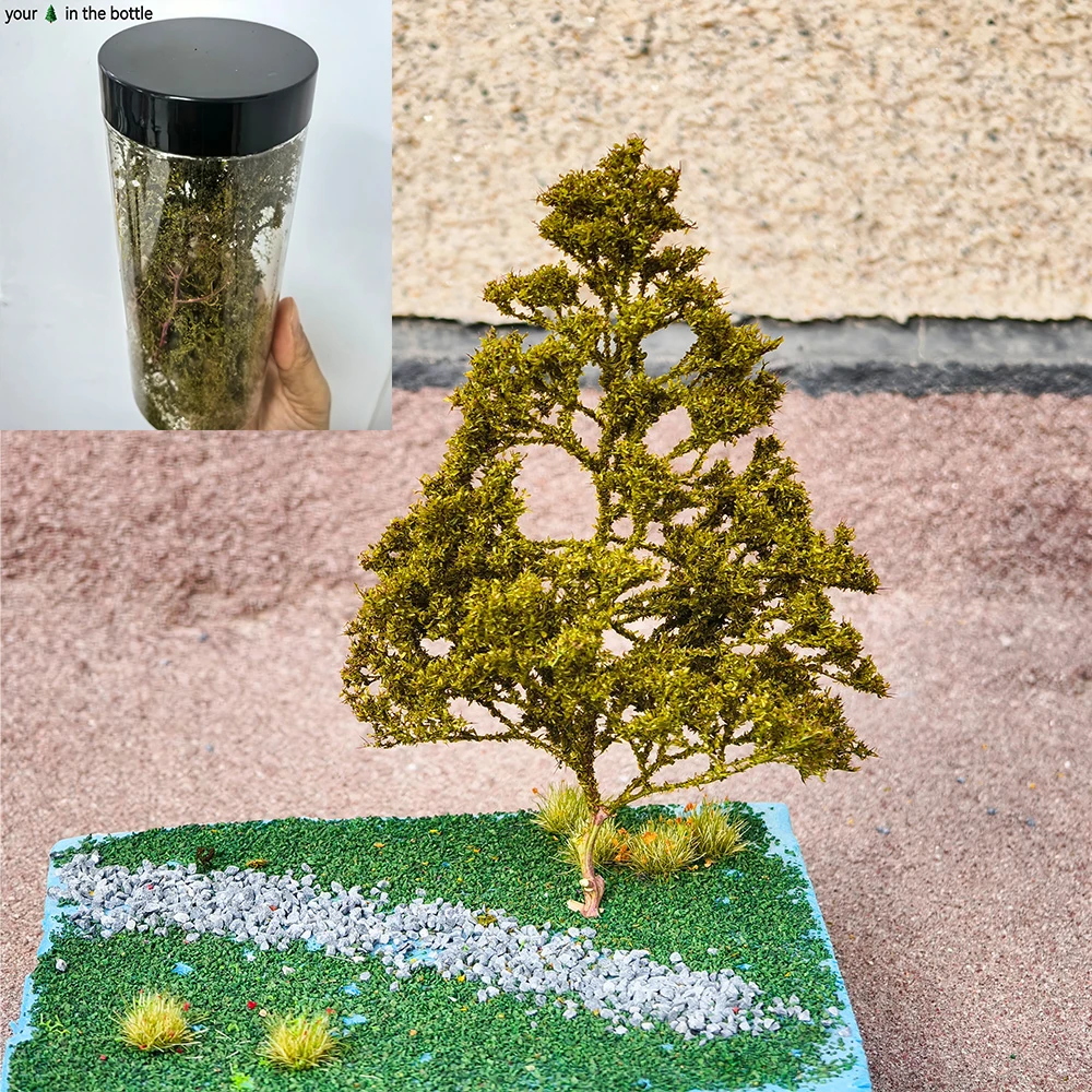 

1 шт./бутылка, высококачественные миниатюрные деревья, искусственная модель, растительные кусты для железнодорожного пейзажа/строиния, военная диорама