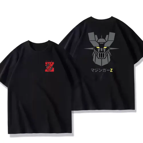 Camisetas de algodón para hombre Mazinger Z Anime Robot verano Casual moda manga corta Camiseta de gran tamaño Harajuku camisetas Tops ropa para niños