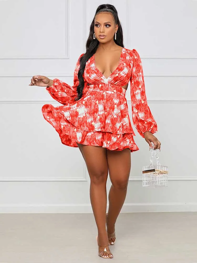 女性用ハイウエストドレス,長袖,サイド付き,シンプル,カット,ショート,秋,卸売り,直送