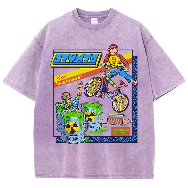 

Death Is Chasing Me From Behind Washed Retro Men Women Clothing Casual Tshirt Oversized Tee Breathable Cotton Summer T-Shirt