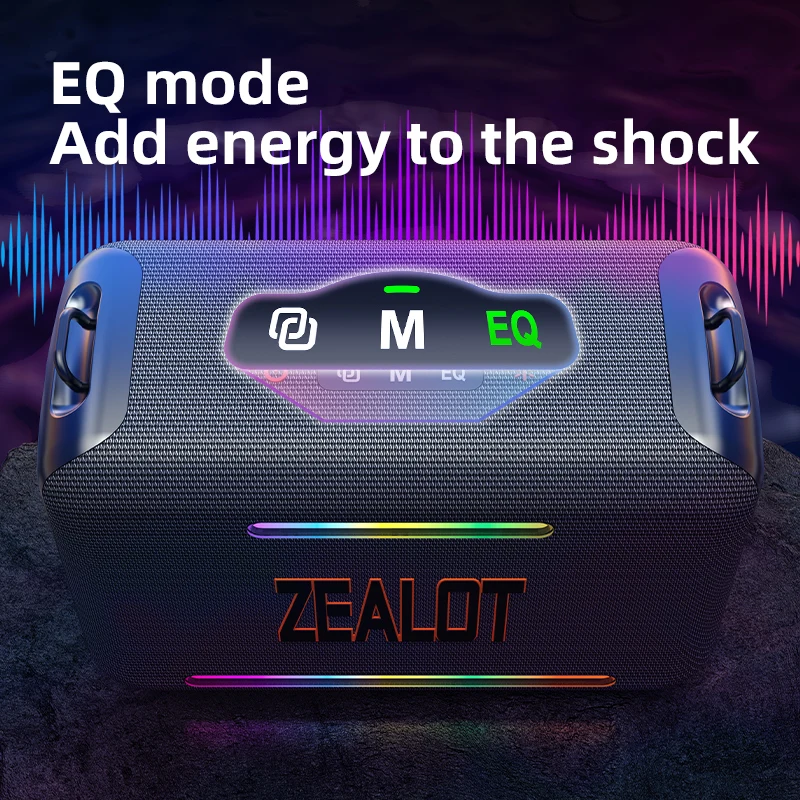 ZEALOT S95 Portable Wireless Speaker 120W with 4 Subwoofers 6D Surround Sound And 24000mAh Long Battery Life for Outdoor Music