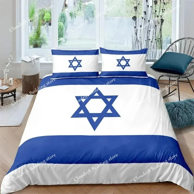 National Flag Duvet Cover Set King Size Creative American Flag Bedding Set for Teens Adults Microfiber Single Double Quilt Cover