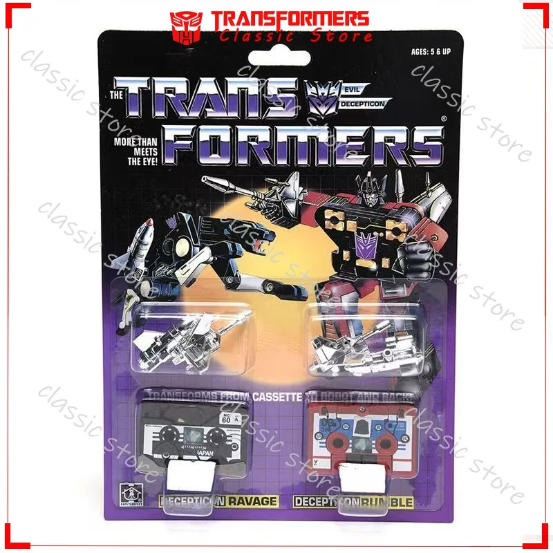 In Stock Classic Transformers Toys G1 Reissue KO Edition Decepticon:Ravage&Rumble Cybertron Autobots Action Figures Collectible