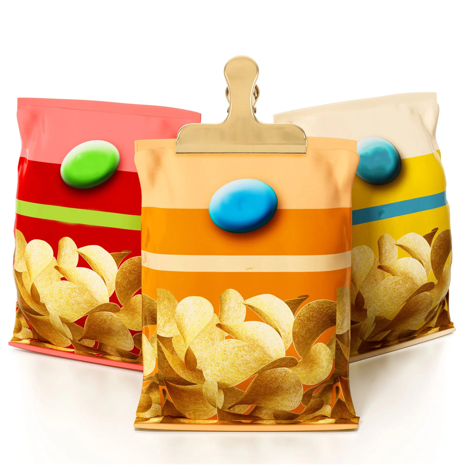 

4Pcs Fresh-Keeping Clip Snack Bag Clips Multipurpose Food Clip for Effective Sealing Lightweight Food Clips for Plastic Paper