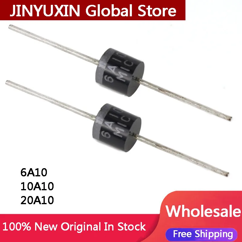 100pcs 6A10 10A10  20A10 30A10 20A 10A 10A 20A 1200V rectifier diode charging diode Chip Wholesale