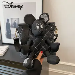Disney Mickey New Women's Crossbody Bag Fashion High Quality Men's Shoulder Bag Cartoon Casual Versatile Large Capacity Doll Bag