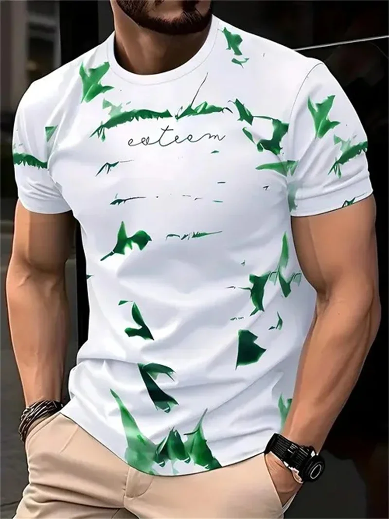Herren Coole Weihnachtsmann-Print T-Shirts Lässiger Rundhalsausschnitt Kurzarm-Tees Hip-Hop Weihnachts-Grafik-Tops für Feiertagspartys
