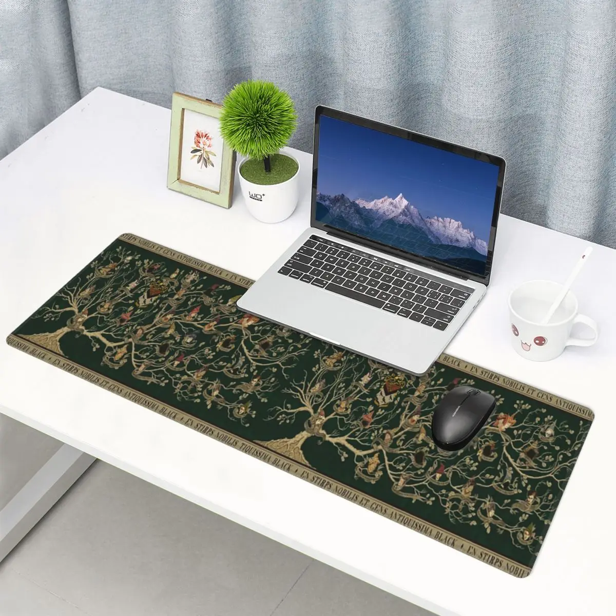 Large Mouse Pad Noble House Of Black Family Tree Gamer PC Laptop Mats Keyboard Carpet Computer Gaming Desk Mat