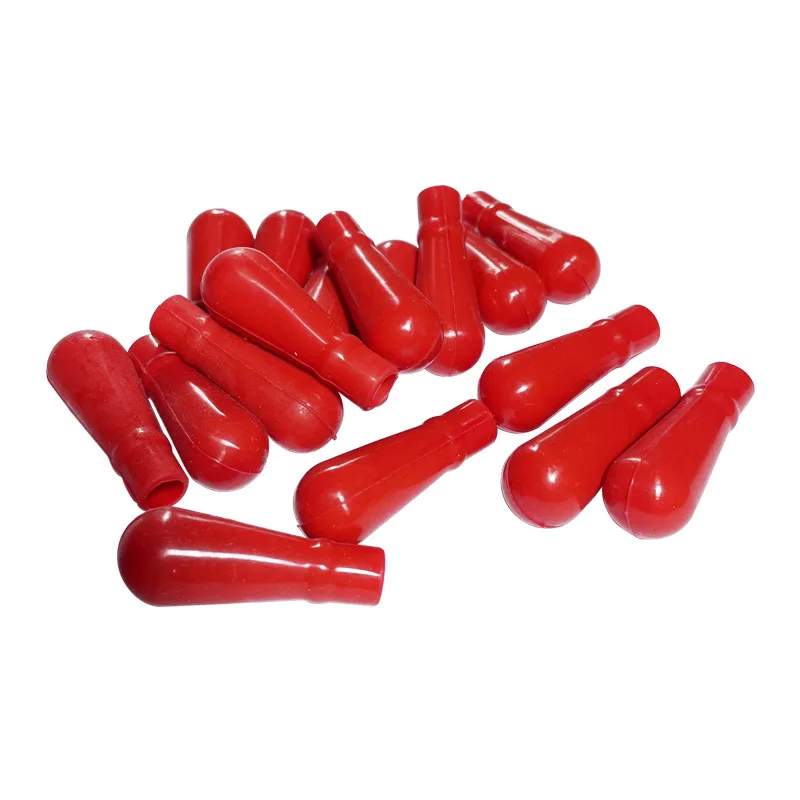 

40pcs Red Silicone Pipette Squeeze Heads Bulb Caps Dropper Tips Leakproof Elastic Chemical Resistant Laboratory Supplies