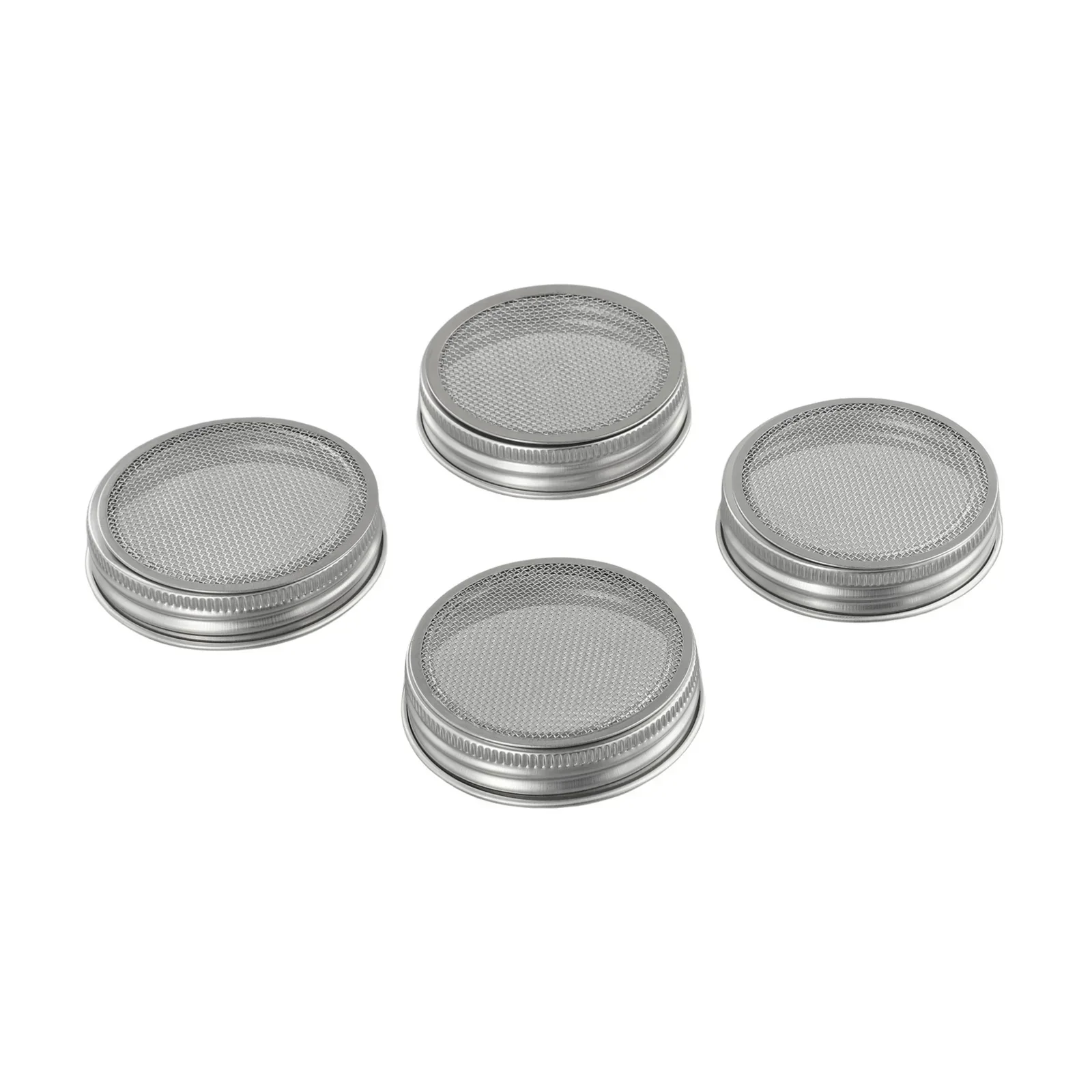 4pcs Sprout Mesh Cover 70mm Stainless Steel Strainer Sprouting Cover Lid For Jar Sprout Kitchen Tools Kitchen Accessories