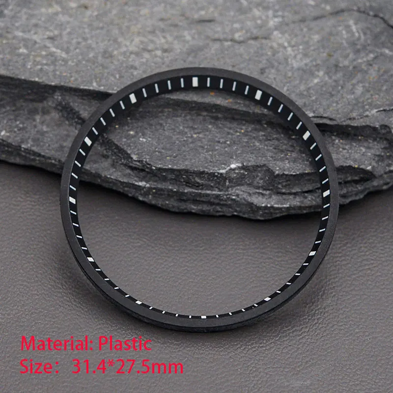 

31.4*27.5mm Plastics Watch Chapter Ring For SKX6105 6309 SKX007 SRPD53 PROSPEX Series Fit Seiko NH35 NH36 7S 4R Movement Watch