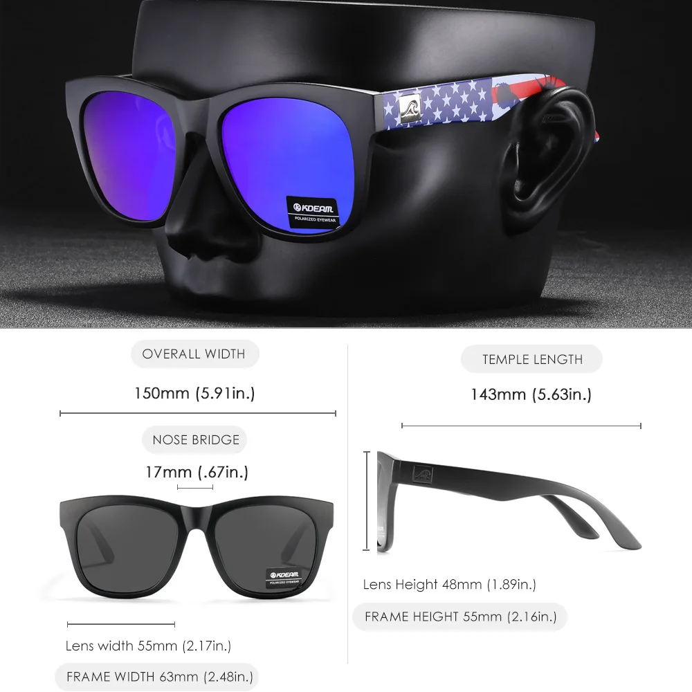 2022 Polarized Square Sunglasses For Men Outdoor Sports Fishing Glasses 3D Metal Logo Driving Sun glasses