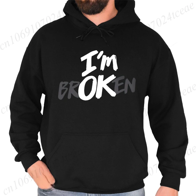 أنا موافق كسر طباعة الرجال النساء هوديس بلوزات ملابس كاجوال موضة مقنعين ملابس رياضية أنا موافق كسر شخصية بلوزات #4