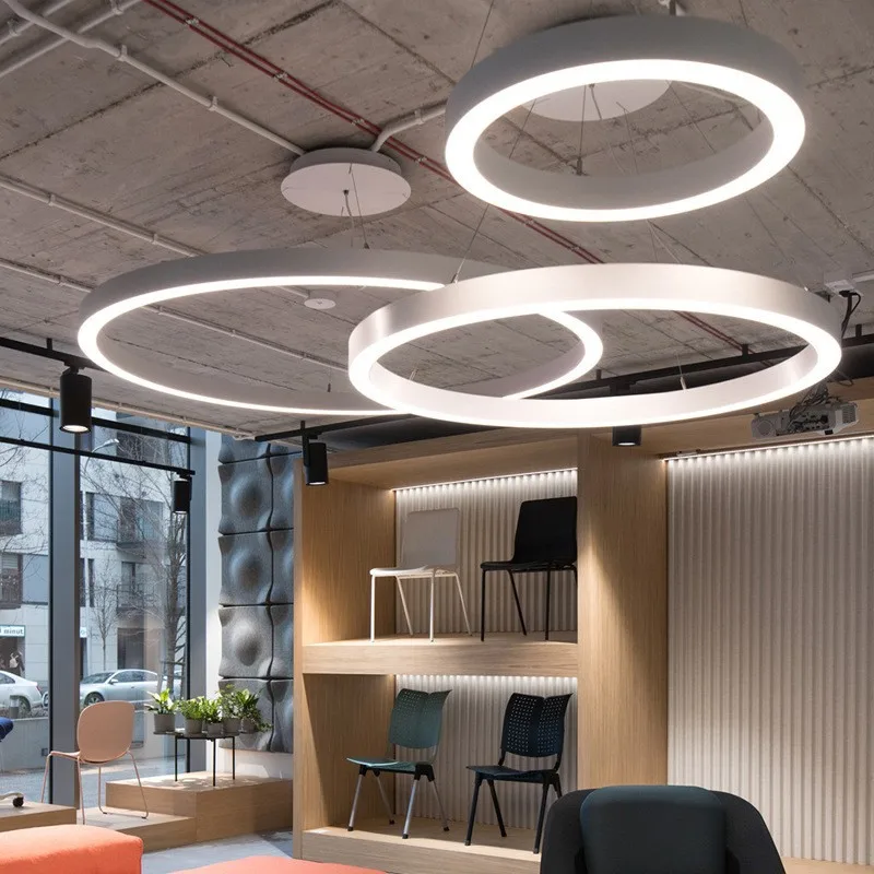 Office Pendant Light 1200mm,30w circle design chandelier led pendant light modern