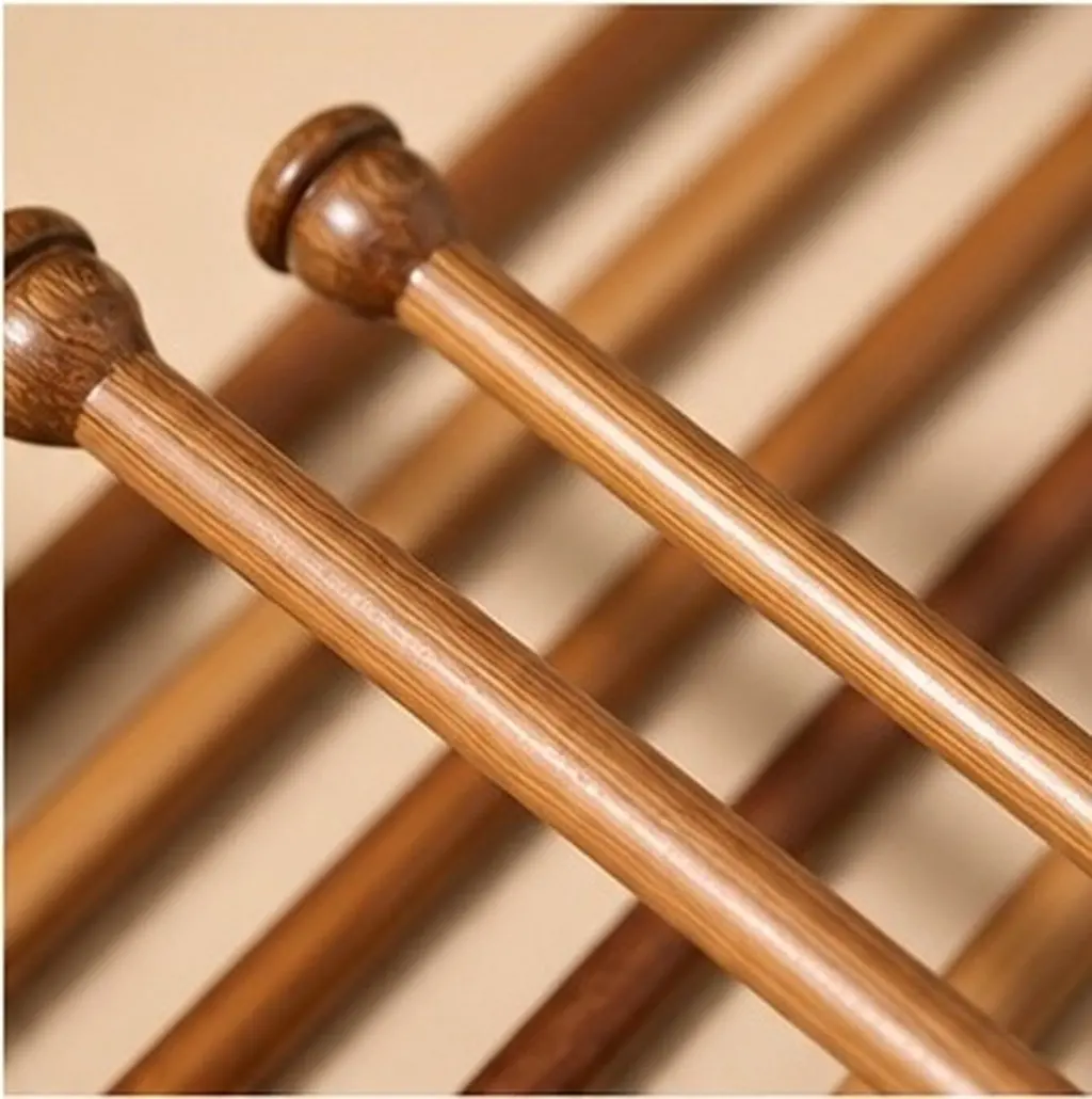 18Pairs 36Cm Carbonized Bamboo Single Pointed Knitting Needles 2-10Mm Smooth Lightweight Metric Marked for Hand Knitting